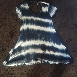 Tie dye print mini dress